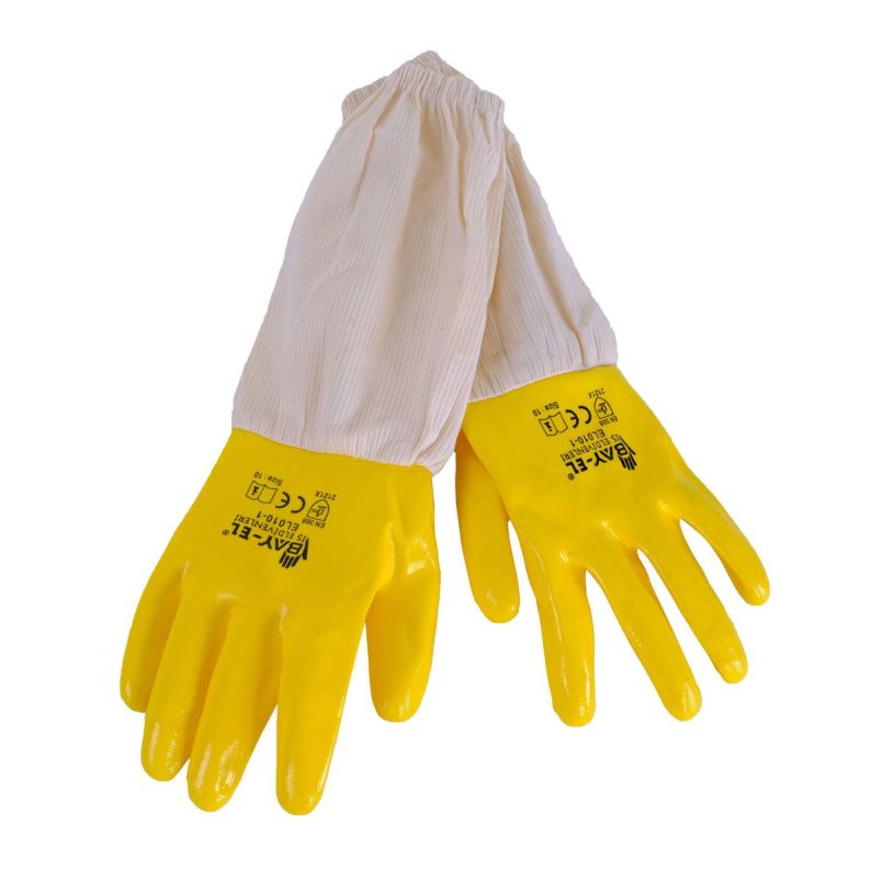 Latex beekeepers hand gloves