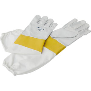 Genuine leather sleeved gloves for beekeeping